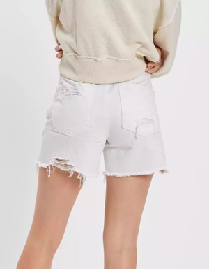 Shorts American Eagle AE Denim Highest Taille Baggy Blanche Femme | AZQ-72351891